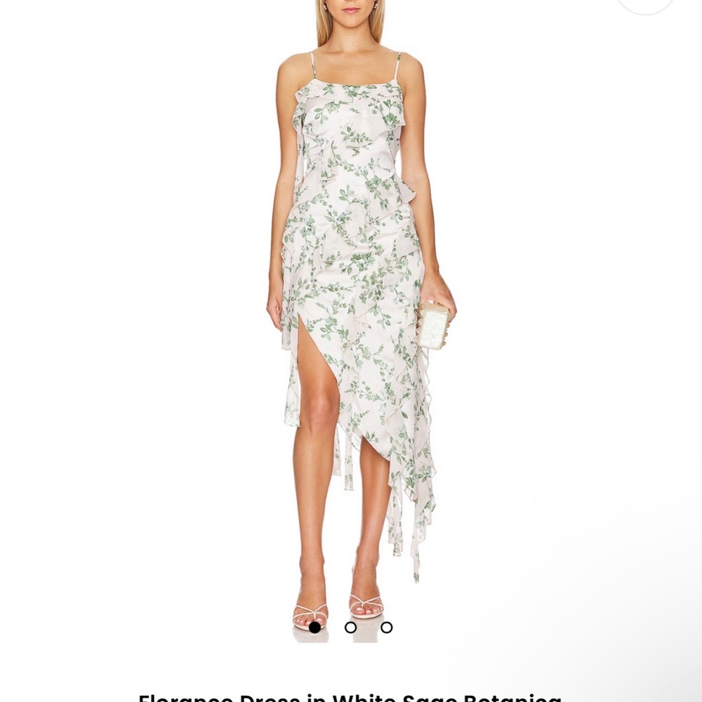 Neiman Marcus Asymmetrical Dress - White Floral